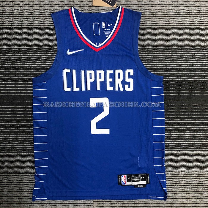 Maillot Los Angeles Clippers Kawhi Leonard NO 2 Icon 2020-21 Authentique Bleu
